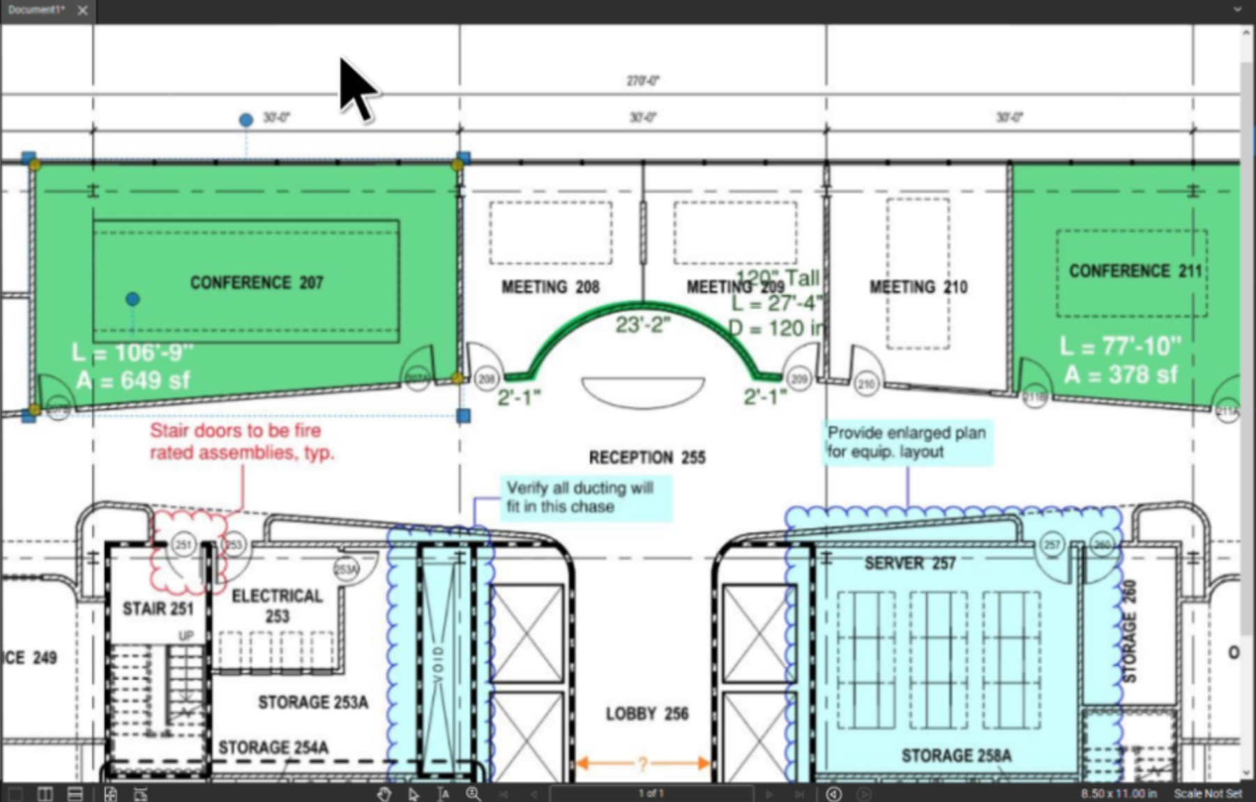 Markup Drawing Color Code Example side section image
